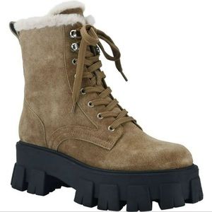 Marc Fisher LTD Happier Faux fur lug sole